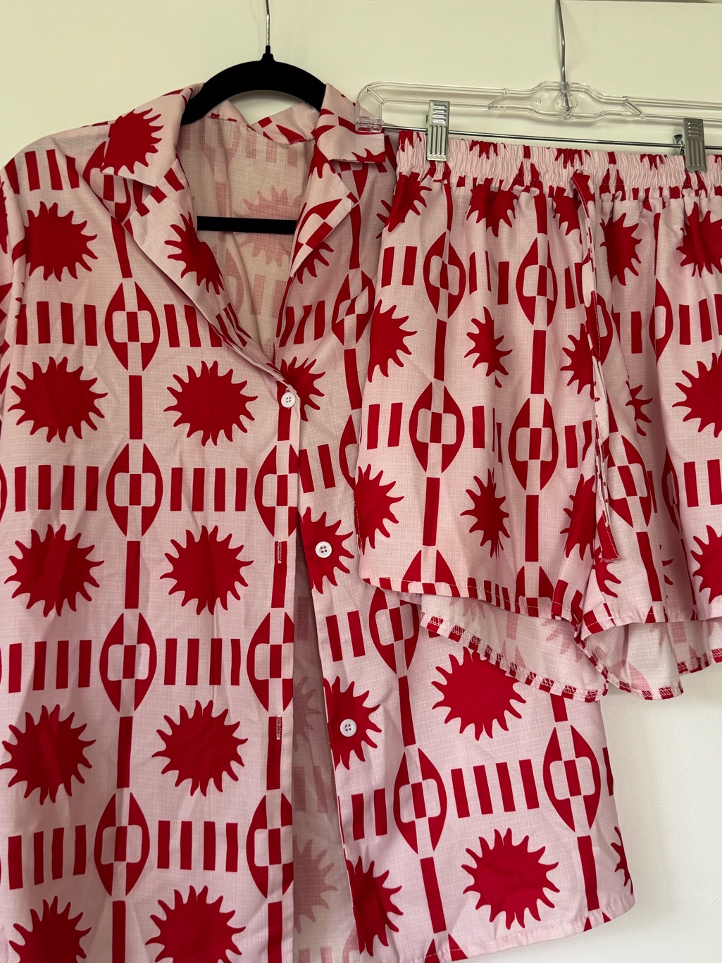 Red Sunburst Two-Piece Set